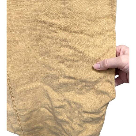 purejill Mustard Woven Tencell Midi Dress with POCKETS size XL - Picture 6 of 6